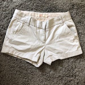 Jcrew light khaki chino shorts 0